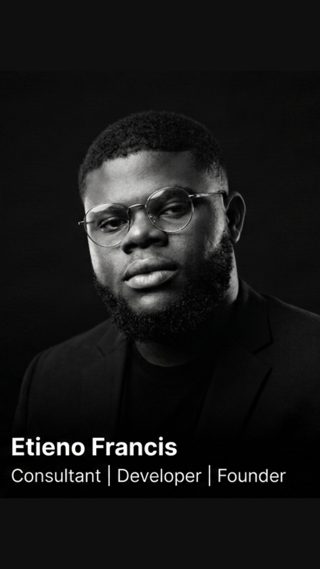 Etieno Francis, founder of BuiltByEtieno
